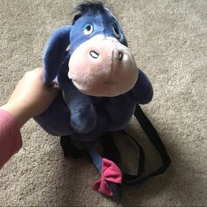 Vintage 90s Disney Eyeore Plush Mini Backpack